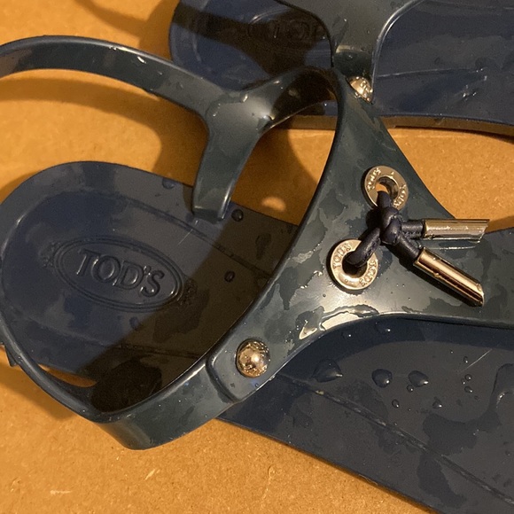 Tod’s jelly plastic sandals- blue size 40 - Picture 6 of 6